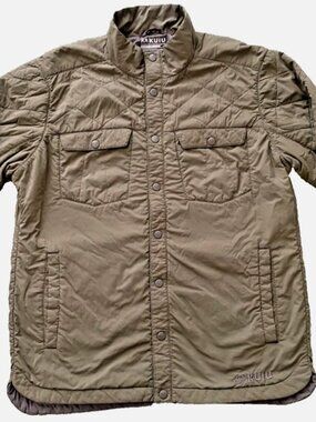 KUIU Base Camp Insulated Snap Shirt Shacket L Mens Olive Hunting Hiking 3DeFX+